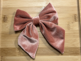 Oud roze fluweel strik