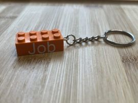 Sleutelhanger lego blokje met naam