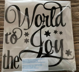 Raamsticker JOY TO THE WORLD groot