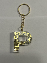 Doorzichtig met goud glitter