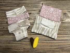 Beige/licht oud roze