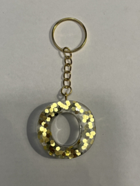 Doorzichtig met goud glitter