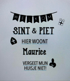 Raamsticker 'hier wonen'