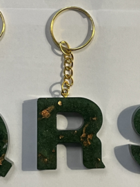 Donker groen met goud glitter