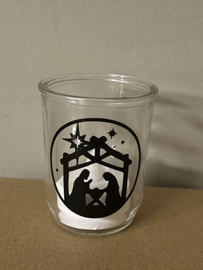 Waxineglaasje kerststal