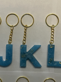 Licht blauw met goud glitter