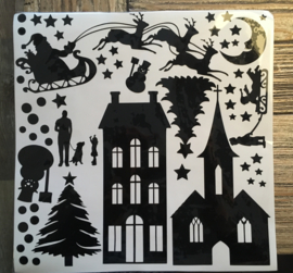 Set kerstman zwart