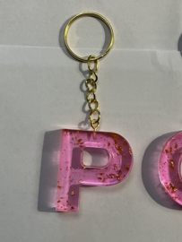 Doorzichtig roze met goud glitter