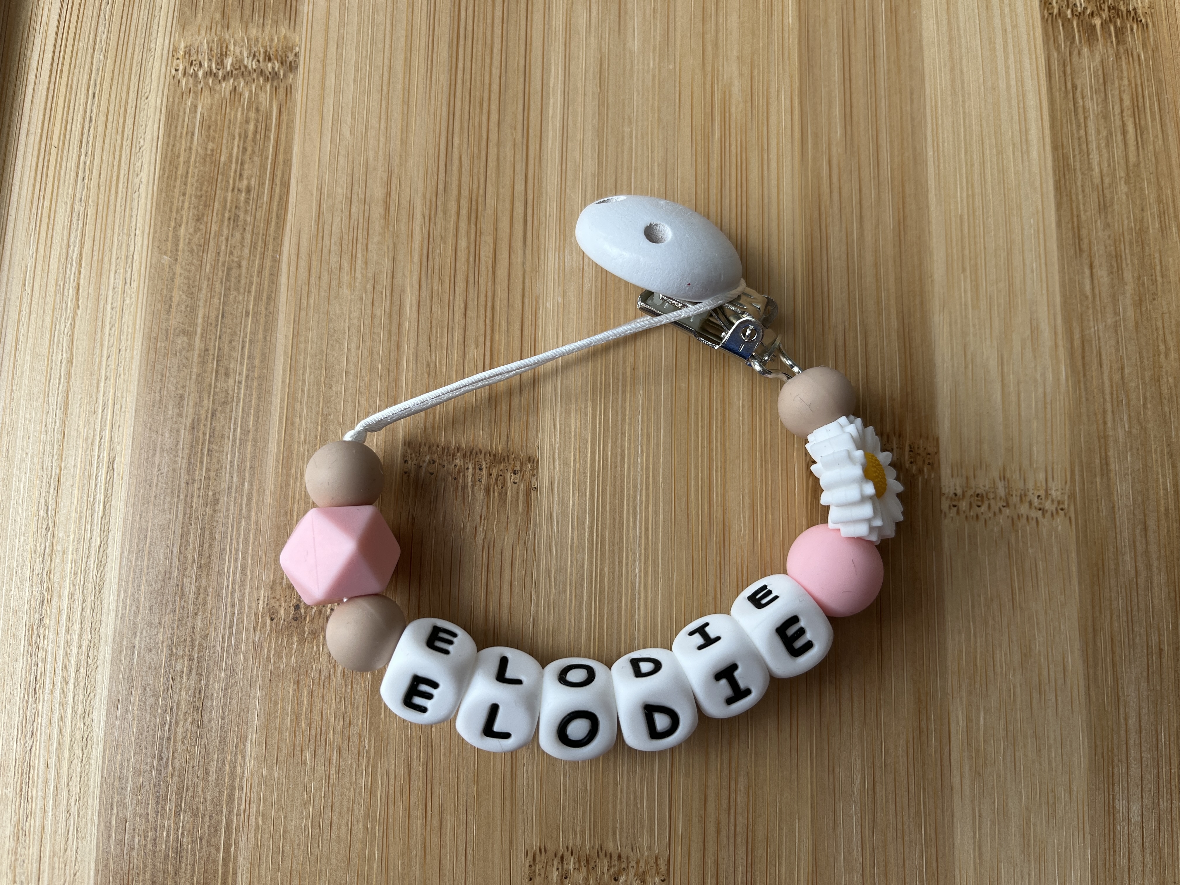 Met naam licht roze/beige