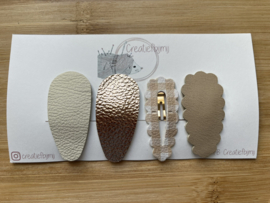 Brons/beige setje