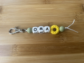 Sleutelhanger OMA groen/geel