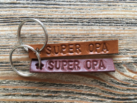 Leren sleutelhanger SUPER OPA