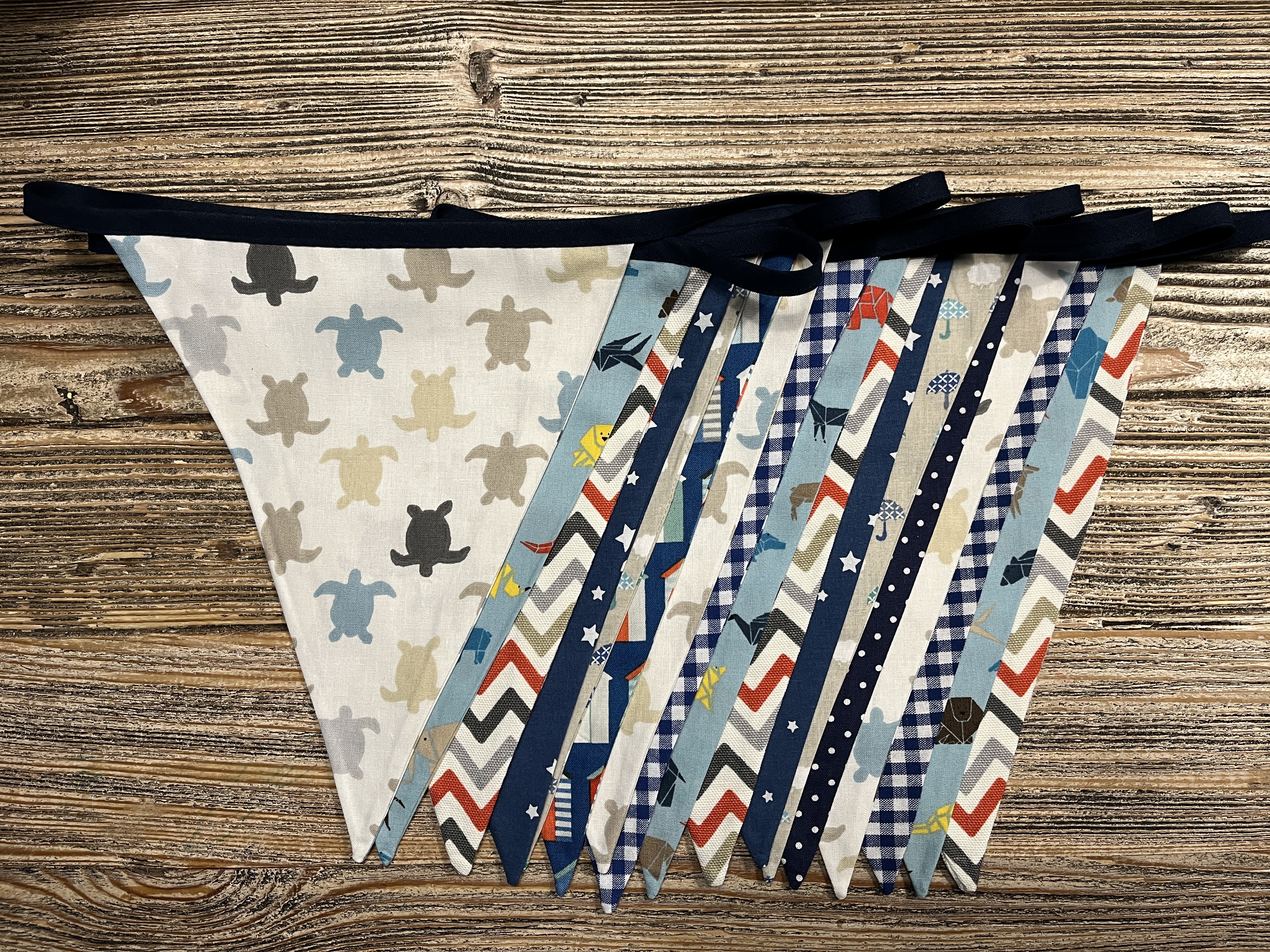 Grijs/creme/blauw