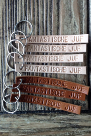 Fantastische juf lichte leer kleur
