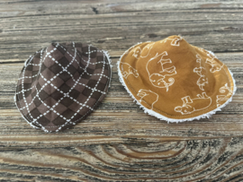 Donker bruin/okergeel