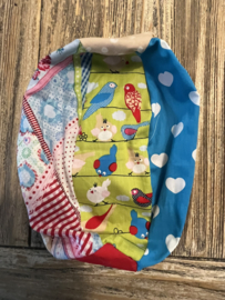 Blauw/rood/vogeltjes