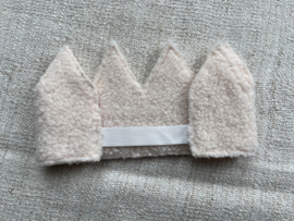 Kroon teddystof creme klein