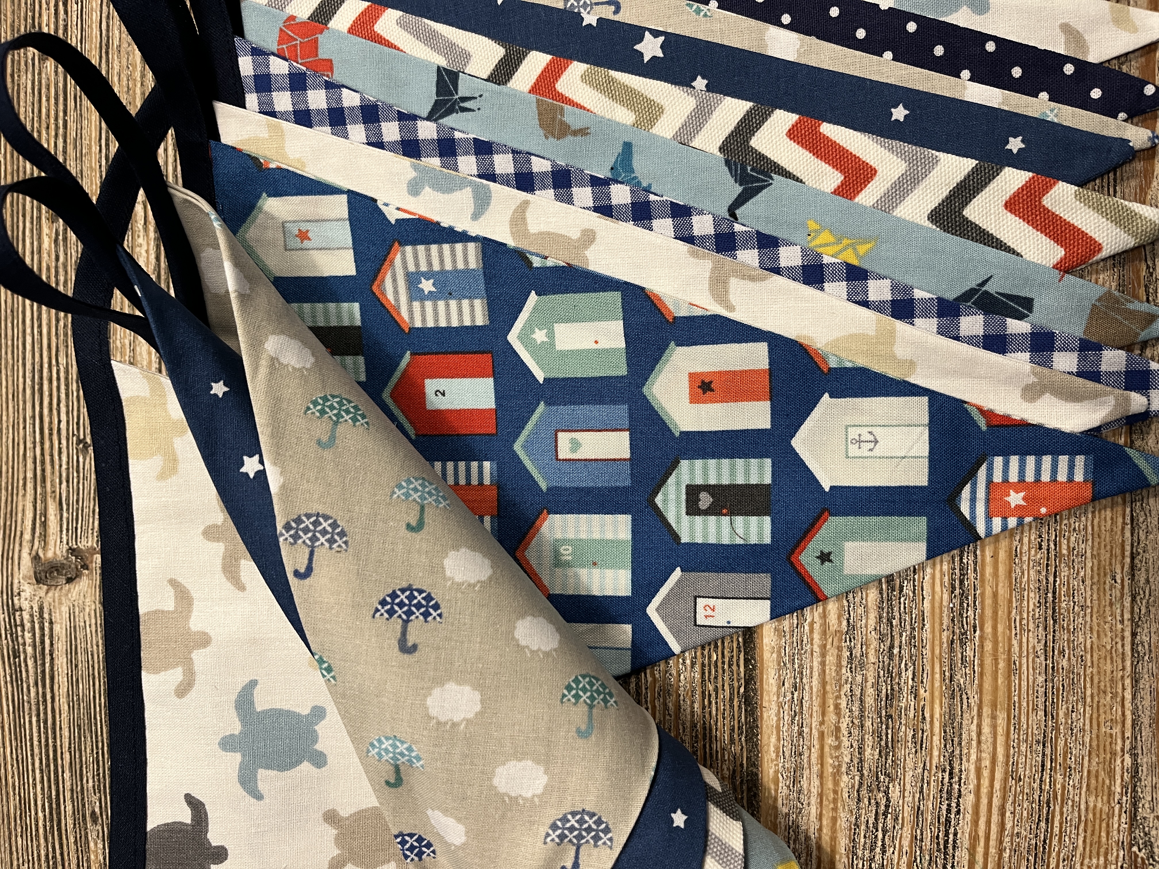 Grijs/creme/blauw