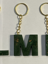 Donker groen met goud glitter