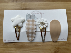 Beige/wit setje