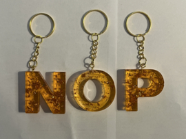 Oranje met brons glitter