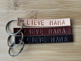 Leren sleutelhanger LIEVE MAMA