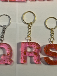 Doorzichtig roze met goud glitter