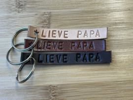 Leren sleutelhanger LIEVE PAPA