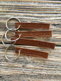 Leren sleutelhanger LIEVE OMA