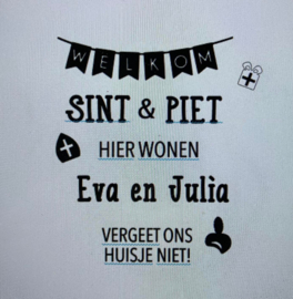 Raamsticker 'hier wonen'