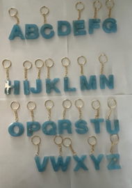 Licht blauw met goud glitter