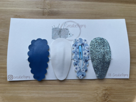 Blauw/wit