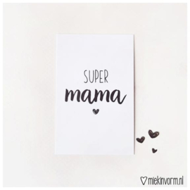 Mini kaartje - Super mama