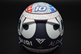 Pierre Gasly Alpha Tauri Honda mini helmet French Grand Prix 2021 season