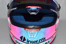 Sergio Perez Red Bull Honda mini helmet Miami Grand Prix 2022 season