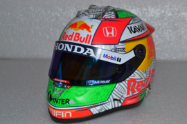 Sergio Perez Red Bull Honda mini helmet Mexican Grand Prix 2021 season