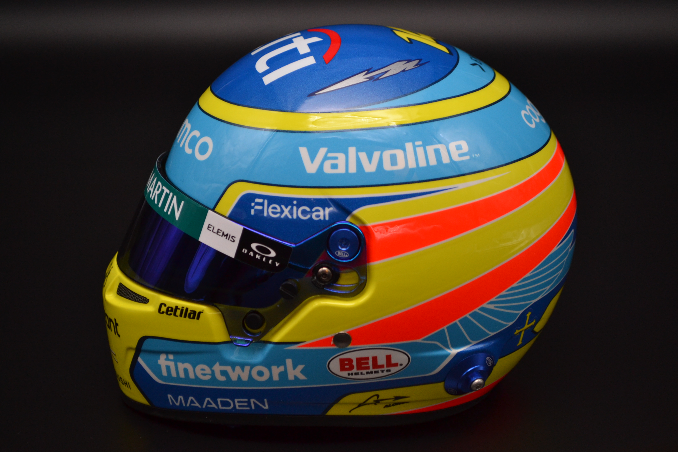 Fernando Alonso Aston Martin Cognizant mini helmet 2025 season