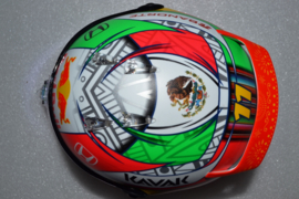 Sergio Perez Red Bull Honda mini helmet Mexican Grand Prix 2021 season