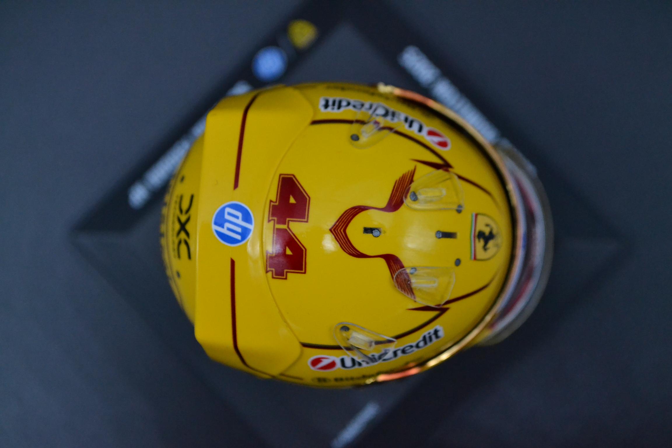 Lewis Hamilton Scuderia Ferrari HP mini helmet Fiorano test 2025 season