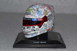 Lando Norris Mc Laren Mercedes mini helmet British Grand Prix 2021 season