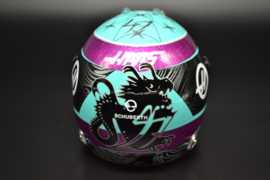 Mick Schumacher HAAS Ferrari mini helmet Miami Grand Prix 2022 season