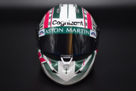 Nico Hulkenberg Aston Martin Mercedes mini helmet 2022 season
