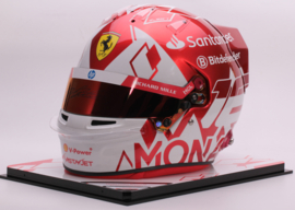 Charles Leclerc Scuderia Ferrari full size signed replica helmet Monaco Grand Prix 2024 season