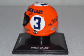 Daniël Ricciardo Mc Laren Mercedes mini helmet Monaco Grand Prix 2021 season