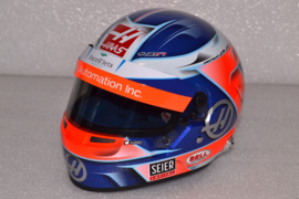 Romain Grosjean Haas F1 Team helmet 2018 season