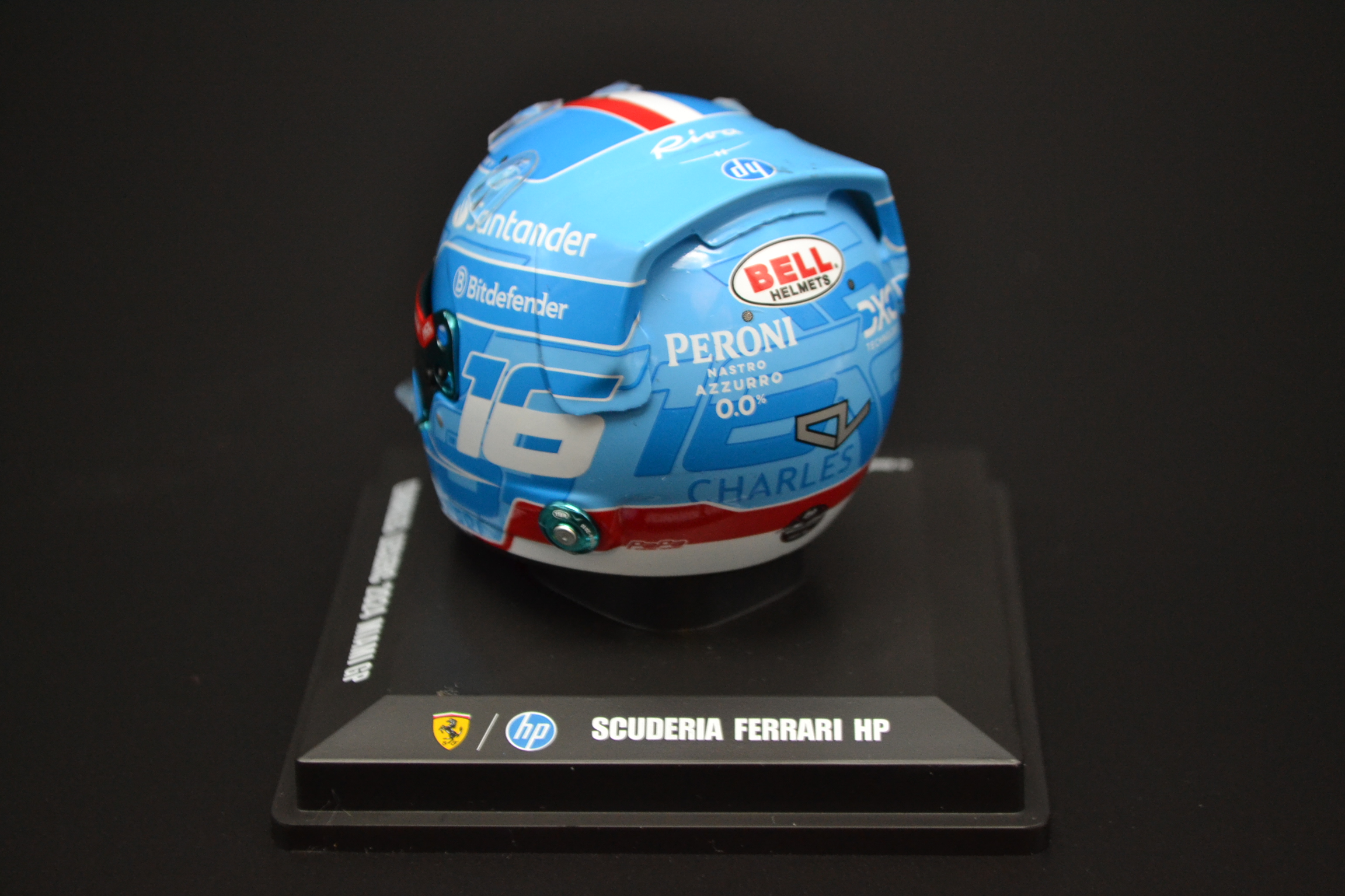 Charles Leclerc Suderia Ferrari HP mini helmet Miami Grand Prix 2024 season