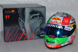 Sergio Perez Red Bull Honda mini helmet Mexican Grand Prix 2021 season