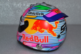 Sergio Perez Red Bull Honda mini helmet Miami Grand Prix 2022 season