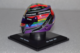 Lewis Hamilton Mercedes AMG Petronas mini helmet Abu Dhabi Grand Prix 2021 season