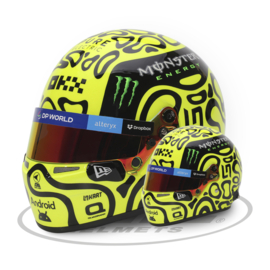 Lando Norris Mc Laren Mercedes mini helmet 2024 season